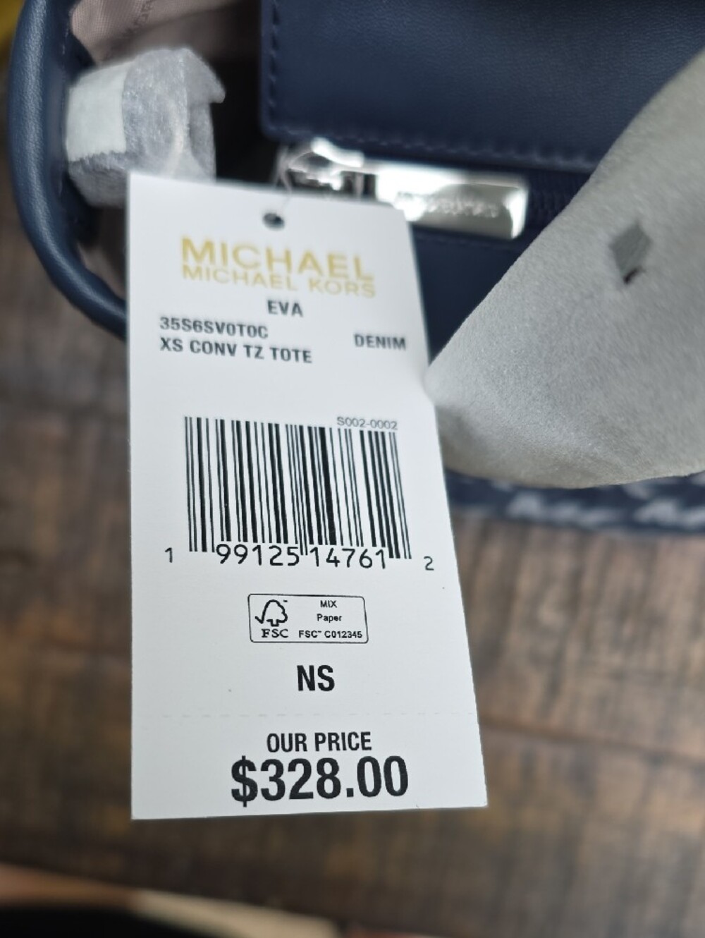 Michael Kors Blue MK Signature Small Tote - Picture 2 of 7
